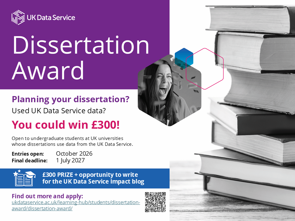 Dissertation award 2026-27. Win a £300 prize. Entries open October 2026 and close on 1 July 2027.