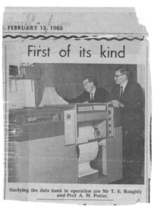 A data bank from 1968 entitled First of its kind