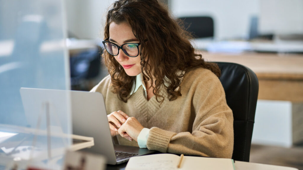 Person using laptop